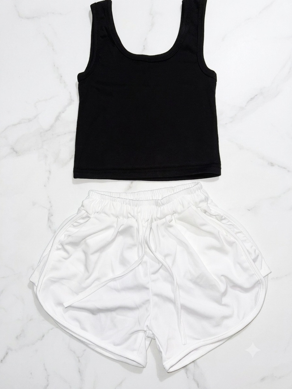 High Waist Athletic Shorts - White